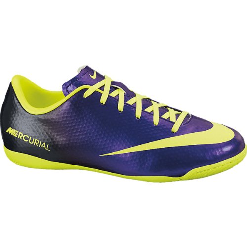 Nike Kids Jr Mercurial Victory IV IC Electro Purple/Volt/Black Indoor Soccer Shoes 5 Kids US On Sale