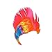 Rhode Island Novelty Adult Rainbow and Pink School and Team Spit Mohawk Wig