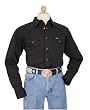 Wrangler Men's Cowboy Cut Work Western Long Sleeve Shirt, Black