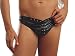 Mens Black Faux Leather Lace Up Thong Grommet Detail