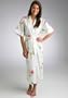 Crabtree & Evelyn Day Lilies Short Sleeve Kimono Robe Sleepwear