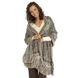 Review Cedric's Luxe Collection  / Cedric's Luxe Collection Paisley Cashmere-Blend Rex Rabbit Fur Shawl