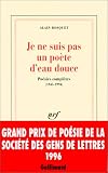 Je ne suis pas un poète d eau douce
