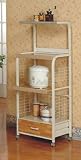 NEW KITCHEN RACK W. 3 SELVES AND 1 DRAWER IN WHITE FNSH
