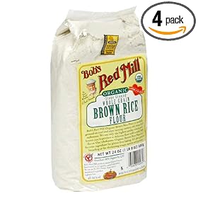 Bob's Red Mill Organic Brown Rice Flour, 24-Ounce Packages (Pack of 4)
