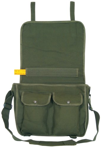 Danish Style Brief Case School Bag - Unisex - Olive