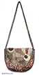 Cotton shoulder bag, 'Modern Flowers'