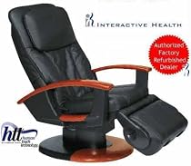 Black Leather Wood Armrests Robotic Human Touch Technology Massage Chair Recliner - HTT-10i / HT-130