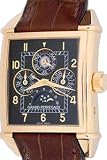 Girard Perregaux Vintage 1945 Mens Brown Strap Black Dial 18K Rose Gold Automatic Perpetual Calendar Moon Phase Watch 90285.0.52.6156