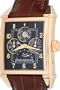Girard Perregaux Vintage 1945 Mens Brown Strap Black Dial 18K Rose Gold Automatic Perpetual Calendar Moon Phase Watch 90285.0.52.6156