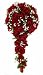 Red Silk Rose Cascade - Wedding Bouquet