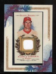 Scott Rolen 2007 Topps Allen & Ginter Relic Game Used Jersey Card #AGR-SR Cincinnati Reds