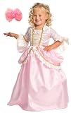 2 Item Bundle: Little Adventures Parisian Pink Princess Dress Up Costume + Hair Bow-Girls Ages 3-5-Machine Washable