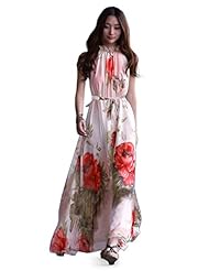 Halter One Shoulder Chiffon Belted Pleated Club Dress 