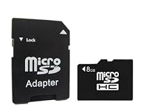 8GB MicroSD Micro SDHC Memory Card with Adapter for LG Optimus 2x, Motorola; Milestone, Milestone 2, Nokia N8, C6, C7, C5, E5, C5-03, X3-02, X2, X3, C3-01, X5-01, N97, E63, 6303, 6700, Samsung; i9000 S Galaxy, S8500 Wave, S5620 Monte, S8530 Wave 2, i9100 S 2 Galaxy, S5750 Wave 575, Sony Ericsson; Xperia X10, Xperia X8, Xperia X10 mini, Bold 9780, 9700, Storm 2 9520, 9105 Pearl 3G, 9800 Torch, 8520 Curve, 9300 Curve 3G, HTC; Wildfire, Wildfire S, Desire, Desire S, Desire HD, Incredible S