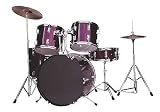 Upbeat MX500 Complete 5 Piece Drum Set with Hardware & Cymbals - Metallic Blue