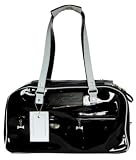 Large Black colored Patent Designer Pet Carrier