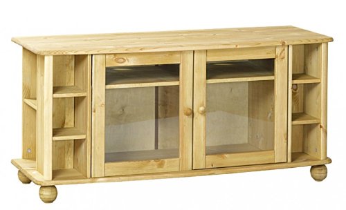 TV Tisch Lowboard Fernsehtisch Landhausstil Kiefer massiv, Farbe:natur lackiert