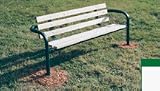 6' Double Pedestal Park Bench (Framework Only)