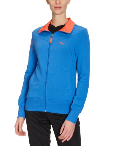 PUMA Damen Sweatjacke Large Logo, palace blue-hot coral, XXL, 819194 08