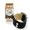 Henleys Herrenuhr Chronograph mit auswechselbarem braunen und schwarzen Lederarmband in metallener Geschenkdose