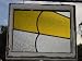 Yellow & Clear Geometric Antique Stained Glass