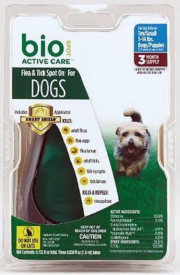 Bio Spot Active Care Flea &amp; Tick Spot On Dog Small 3 Month w/Appl
