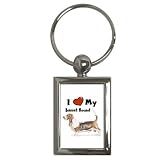 I Love My Basset Hound Key Chain
