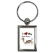 I Love My Basset Hound Key Chain