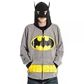 Batman Mens Gray Costume Hoody