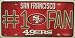 49ers #1 Fan License Plate Frame NFL