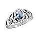 Sterling Silver Simulated Blue Topaz Celtic Knot Ring(Sizes 4,5,6,7,8,9)
