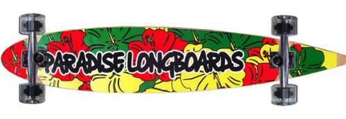 Complete Longboard - PARADISE RASTA FLOWERS PINTAIL