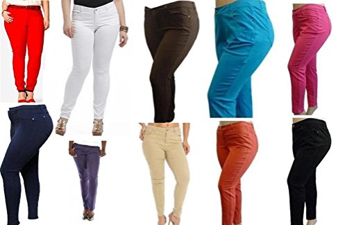 NEW 1826 Stretch premium Twill Pants High Waist Womens Plus Size Skinny Leg