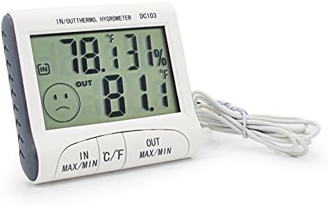 JCC New Version! Large LCD Display Electronic Digital Thermometer Hygrometer (Magnet and Stand)