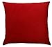 DreamHome - Solid Faux Suede Decorative Pillow Cover/Sham (26x26, Hot Red)