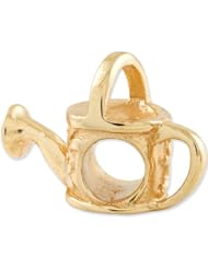 Reflection Beads Silver Gold Plated Watering Can Nature Bead