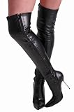 EyeCatchShoes - Rhianna Faux Leather Thigh High Stiletto Womens Boots