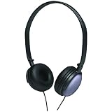 Coby DJ Style High-Performance Stereo Headphones with In-line Volume Control CV135BLK (Black)