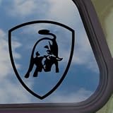 Lamborghini Black Decal Logo Bull Car Truck Window Sticker 