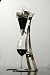 Rojaus Wine Decanter Gemini-Silver Free Shipping!