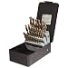 Precision Twist C29R10CO Cobalt Steel Jobber Length Drill Bit Set with Metal Case, Gold Oxide Finish, 135 Degree Split Point, Inch, 29 piece, 1/16" to  1/2" x 64ths