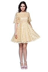 Short Sleeves Jeweled Lace Prom Dress/Party Dress 