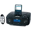 Jensen Docking Digital Music System/Alarm Clock with CD for iPod (Black)