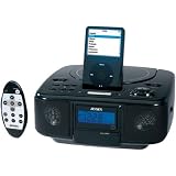 Jensen JIMS-210-BK Docking Digital Music System/Alarm Clock with CD for iPod (Black)