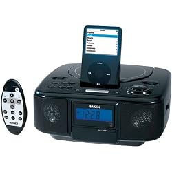 Jensen Docking Digital Music System/Alarm Clock with CD for iPod (Black)