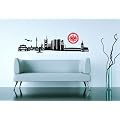 Wandtattoo - Eintracht Frankfurt Skyline mit Logo, 120 cm Breite
