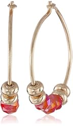 Kenneth Cole New York "Delicates" Beaded Hoop Earrings