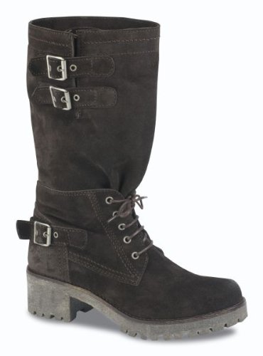 Bronx Damen Lederstiefel 13784-C02 Dunkelbraun Größe 38