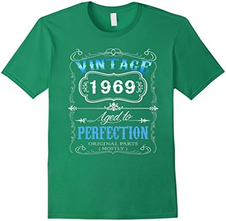Men's Vintage 1969 Aged to Perfection tshirt Medium Kelly Green